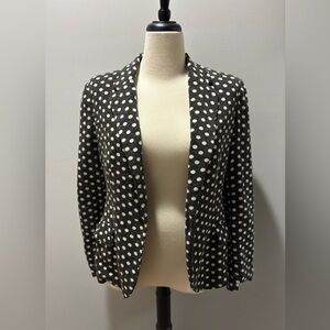 Cartonnier Black and White Polka Dot Fabric Size L